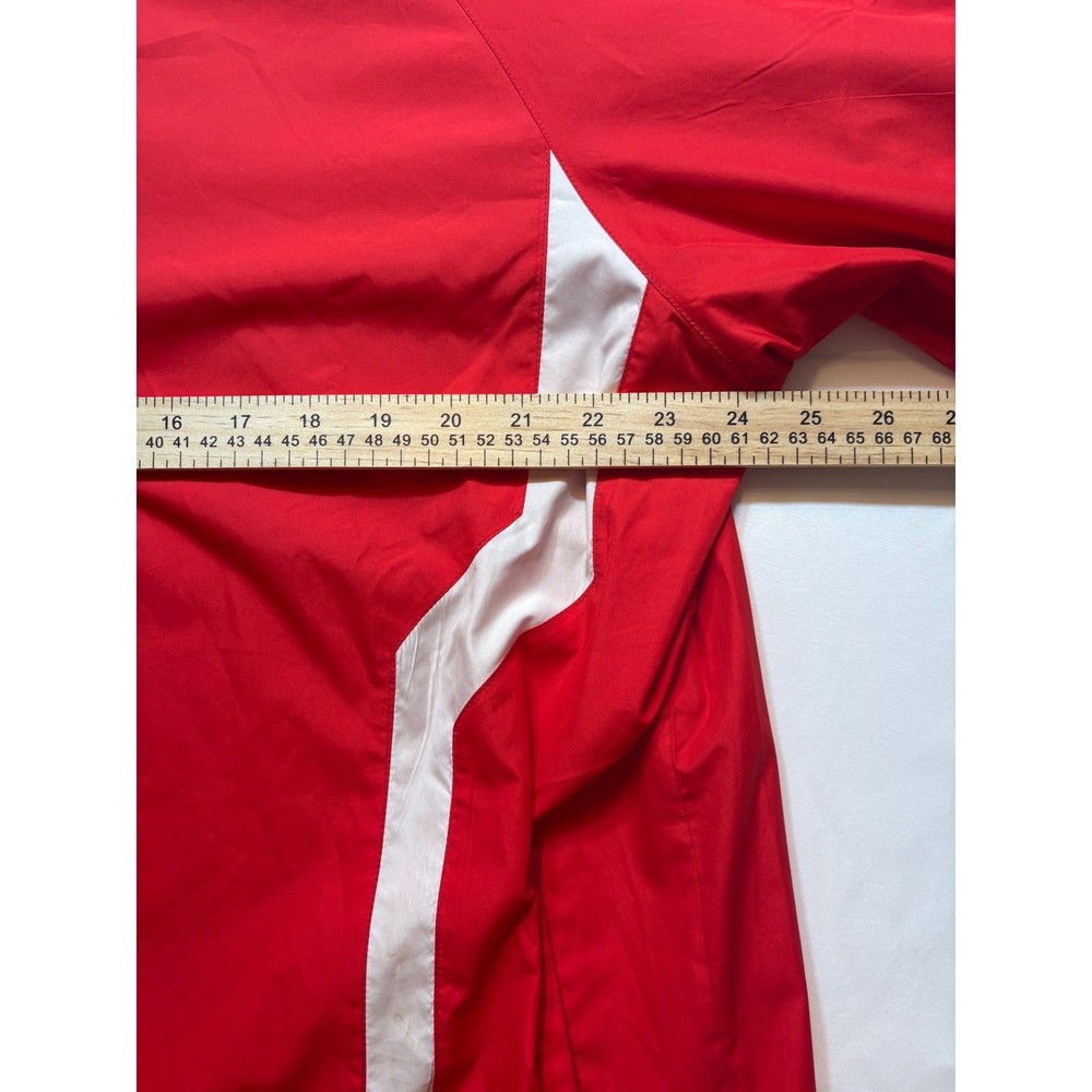 Under Armour Windbreaker Pullover Mens LG Red White V-Neck Mesh Lined Jacket - Picture 7 of 9